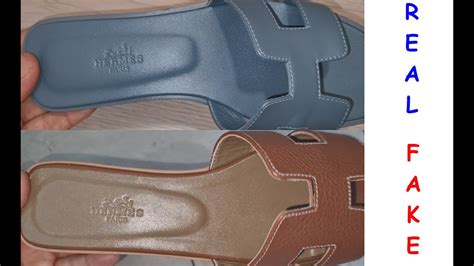 fake hermes sandals vs real|hermes oran sandals look alike.